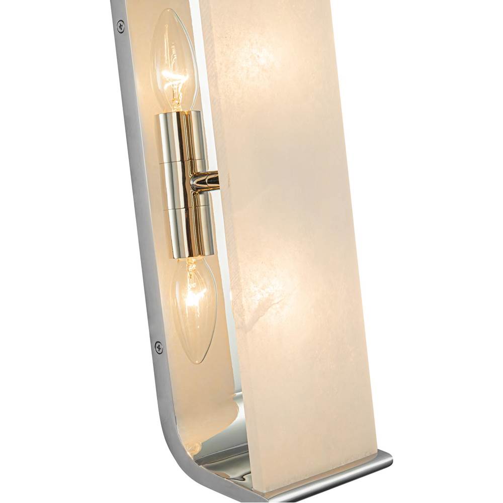 Alora Lighting WV327015PNAR Polished Nickel,Alabaster Abbott 15-in Polished Nickel/alabaster 2 Lights Wall/vanity Image 2