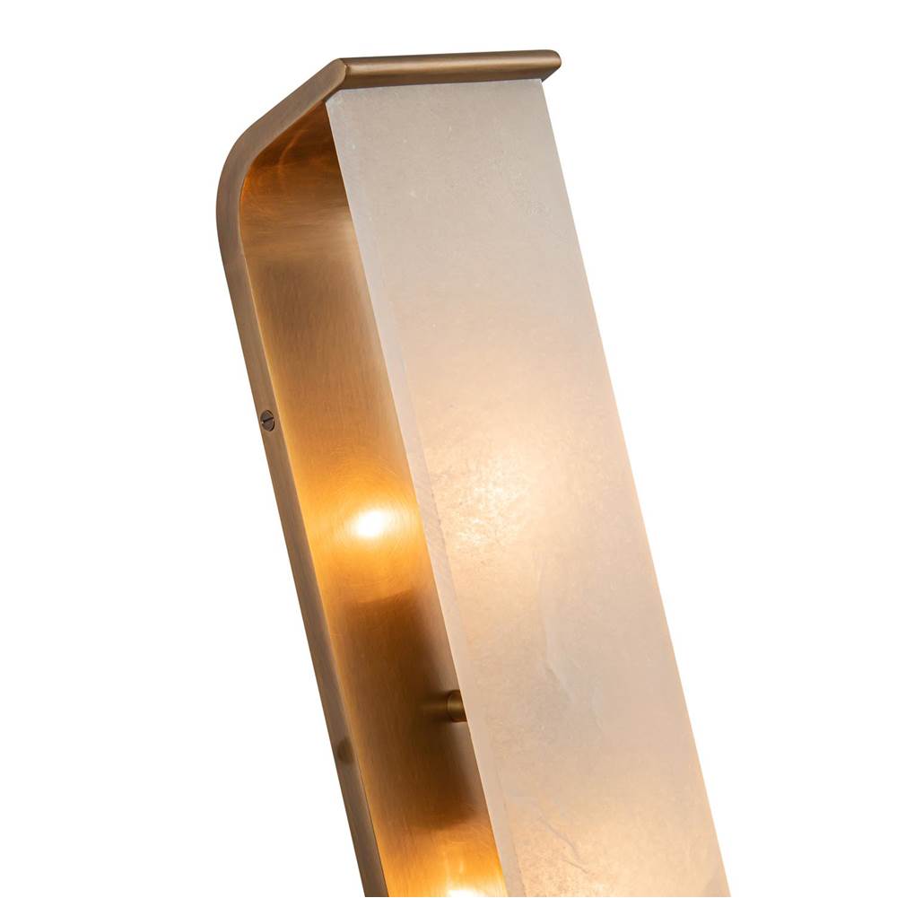 Alora Lighting WV327019VBAR Vintage Brass,Alabaster Abbott 19-in Vintage Brass/alabaster 2 Lights Wall/vanity Image 2