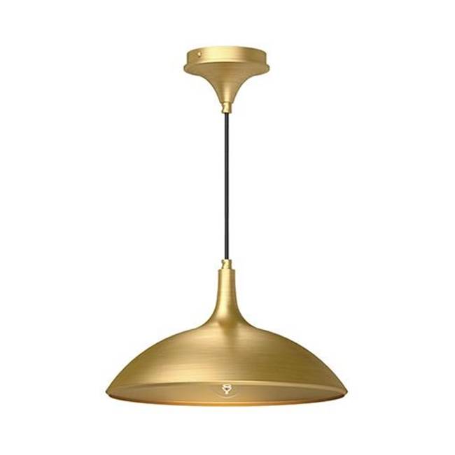 Alora Lighting Abel 14-in Brushed Gold 1 Light Pendant
