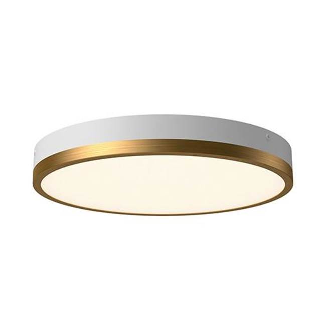 Alora Lighting Adelaide 15-in Aged Gold/white Led Flush Mount