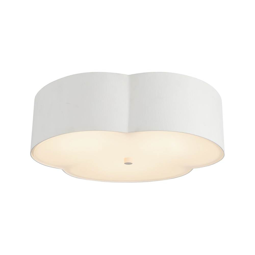 Alora Lighting Adella 14-in Antique White Socket Flush Mount