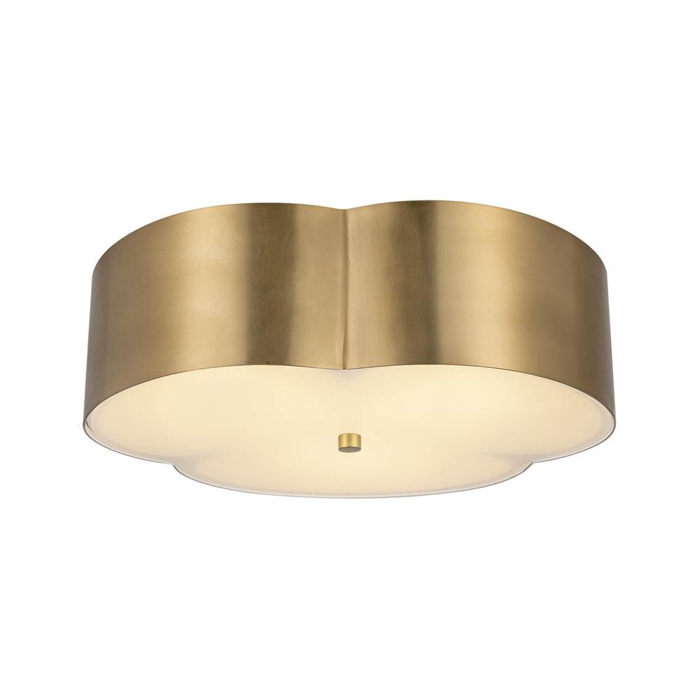 Alora Lighting Adella 14-in Antique White Socket Flush Mount