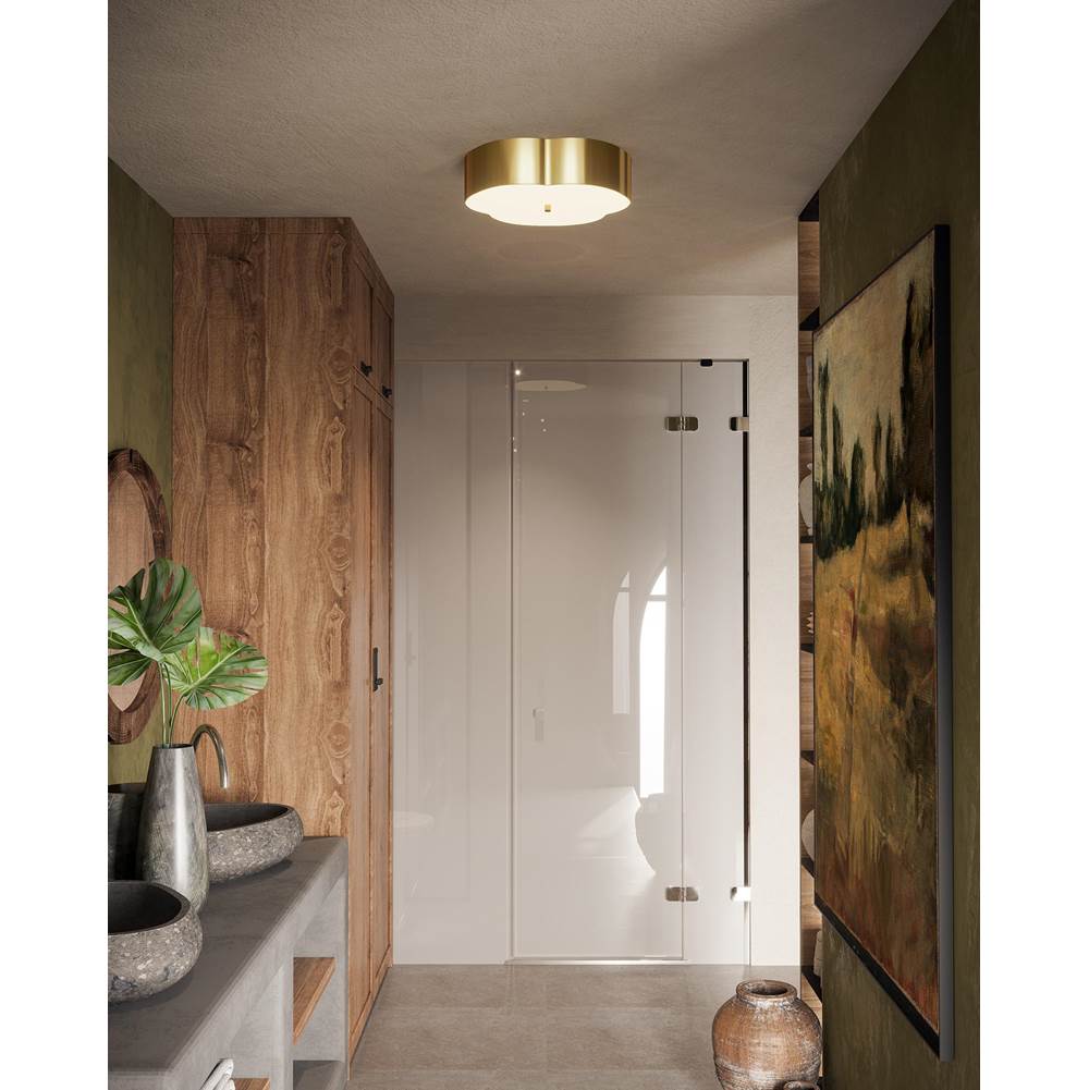 Alora Lighting FM566314BG Brushed Gold Adella 14-in Brushed Gold Socket Flush Mount Image 2