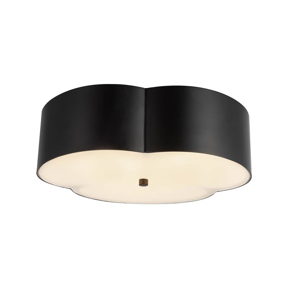 Alora Lighting Adella 14-in Antique White Socket Flush Mount