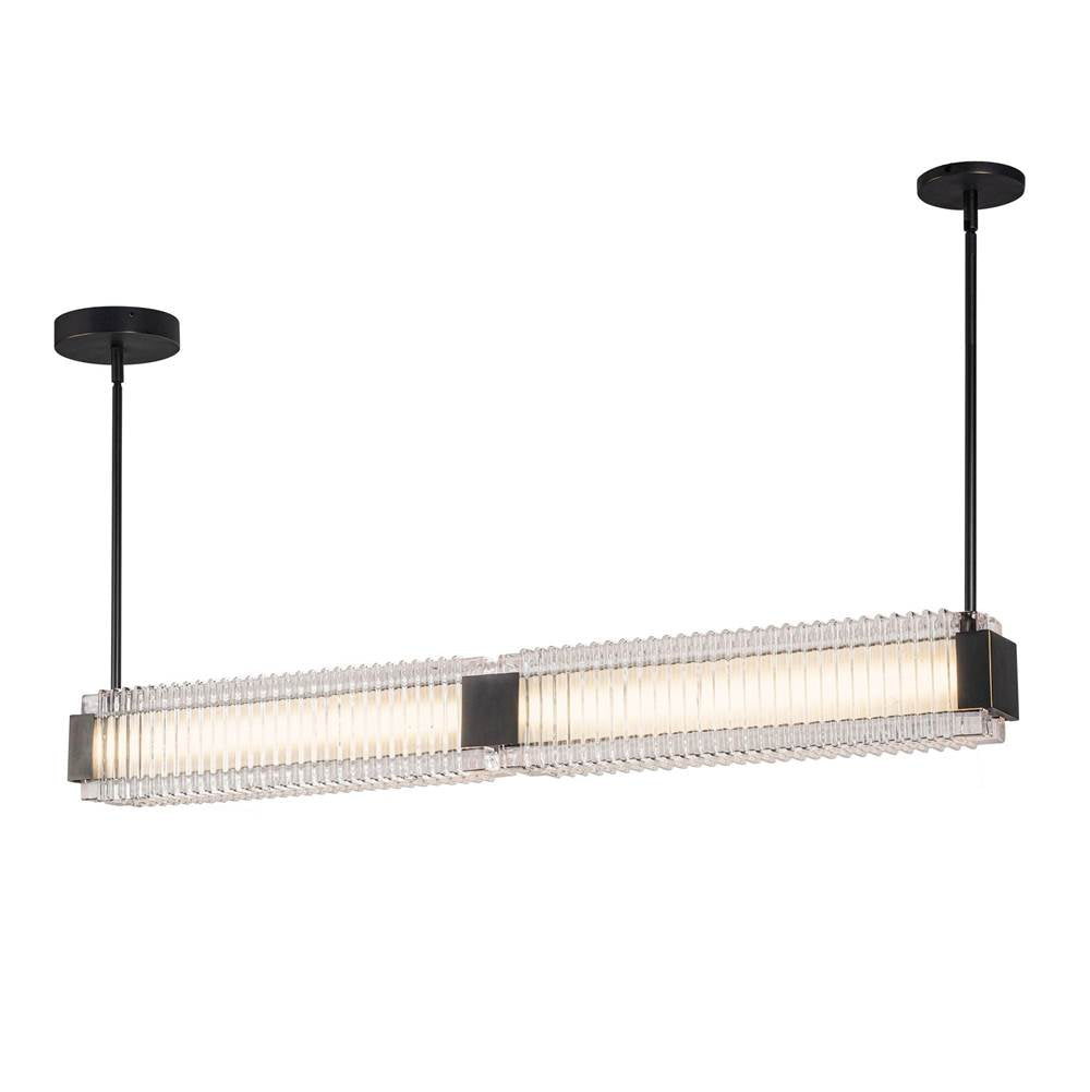 Alora Lighting LP374247UBCR-UNV Urban Bronze,Ribbed Glass Alai 47-in Urban Bronze/ribbed Glass Led Linear Pendant Image 1