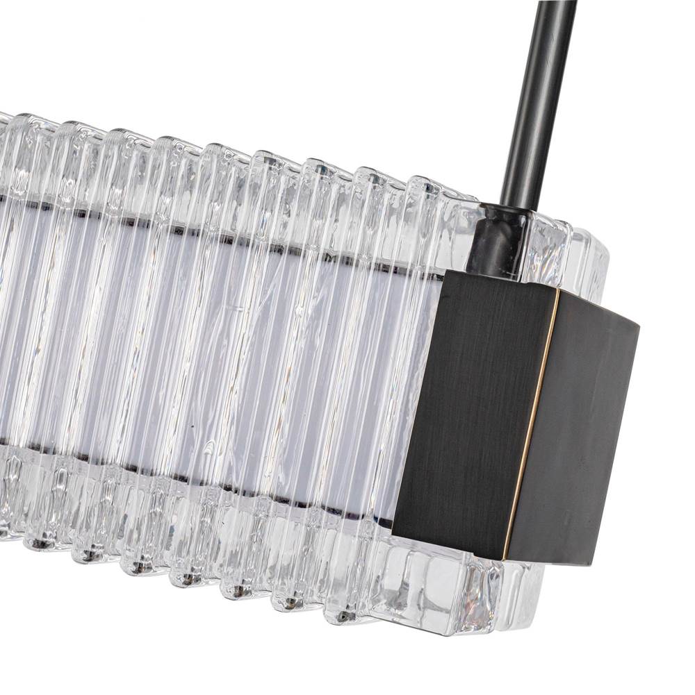 Alora Lighting LP374247UBCR-UNV Urban Bronze,Ribbed Glass Alai 47-in Urban Bronze/ribbed Glass Led Linear Pendant Image 2
