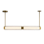 Alora Lighting Alai 47-in Urban Bronze/ribbed Glass Led Linear Pendant