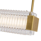 Alora Lighting LP374247VBCR-UNV Vintage Brass,Ribbed Glass Alai 47-in Vintage Brass/ribbed Glass Led Linear Pendant Image 2