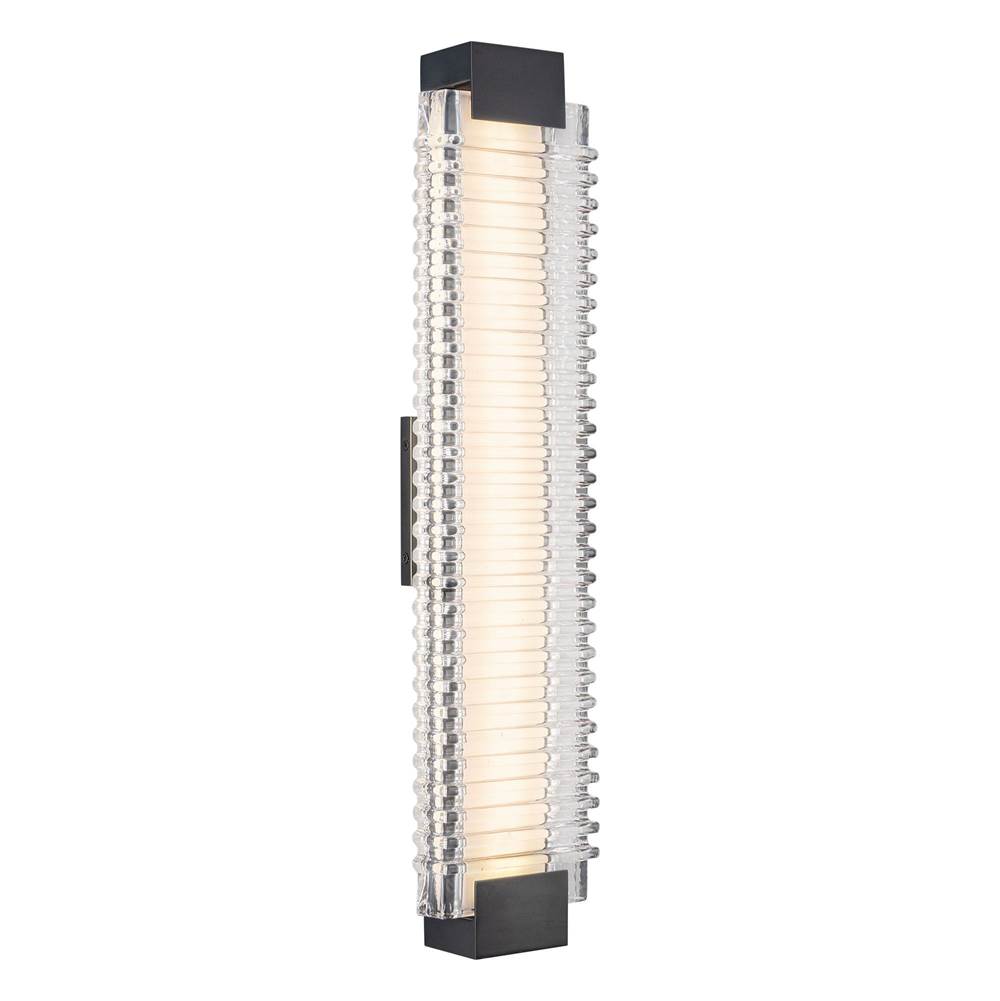 Alora Lighting WV374225UBCR Urban Bronze,Ribbed Glass Alai 25-in Urban Bronze/ribbed Glass Led Wall Vanity Image 1