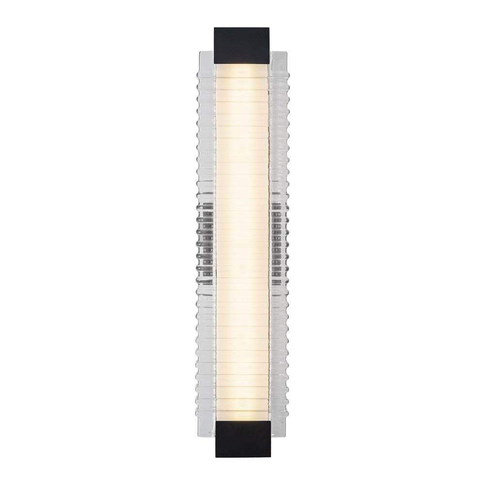 Alora Lighting Alai 25-in Urban Bronze/ribbed Glass Led Wall Vanity