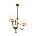 Alora Lighting CH458323AGOP Aged Gold,Opal Glass Alba 23-in Aged Brass/opal Glass 3 Lights Chandelier Image 1