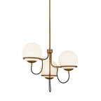 Alora Lighting CH458323AGOP Aged Gold,Opal Glass Alba 23-in Aged Brass/opal Glass 3 Lights Chandelier Image 4