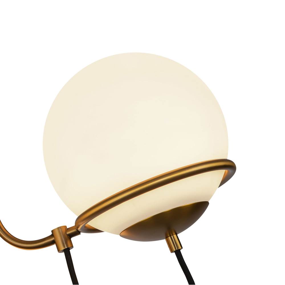 Alora Lighting CH458323AGOP Aged Gold,Opal Glass Alba 23-in Aged Brass/opal Glass 3 Lights Chandelier Image 2