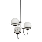 Alora Lighting Alba 23-in Aged Brass/opal Glass 3 Lights Chandelier
