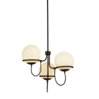 Alora Lighting CH458323MBOP Matte Black,Opal Glass Alba 23-in Matte Black/opal Glass 3 Lights Chandelier Image 5