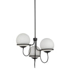 Alora Lighting CH458323MBOP Matte Black,Opal Glass Alba 23-in Matte Black/opal Glass 3 Lights Chandelier Image 4