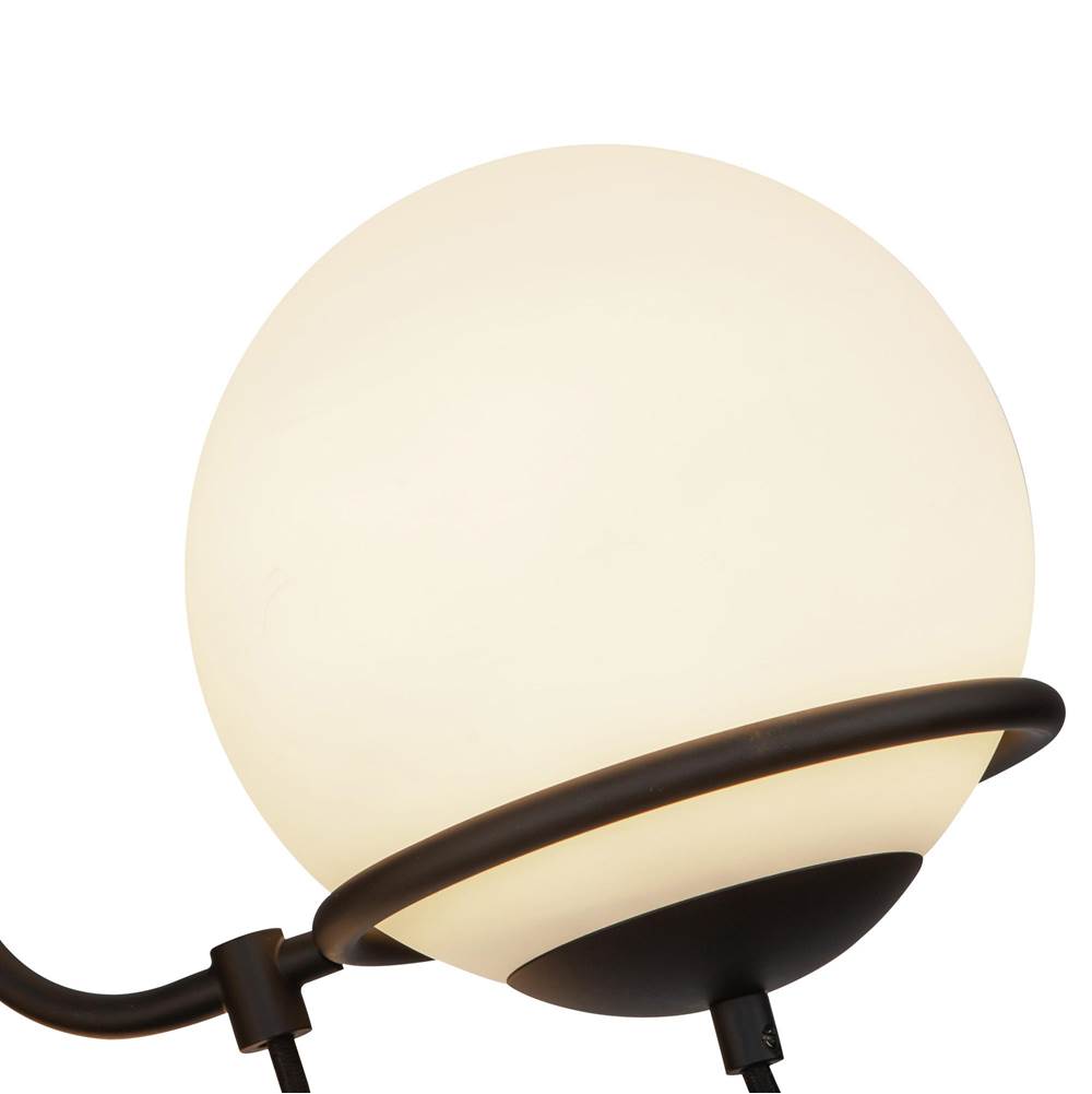 Alora Lighting CH458323MBOP Matte Black,Opal Glass Alba 23-in Matte Black/opal Glass 3 Lights Chandelier Image 3