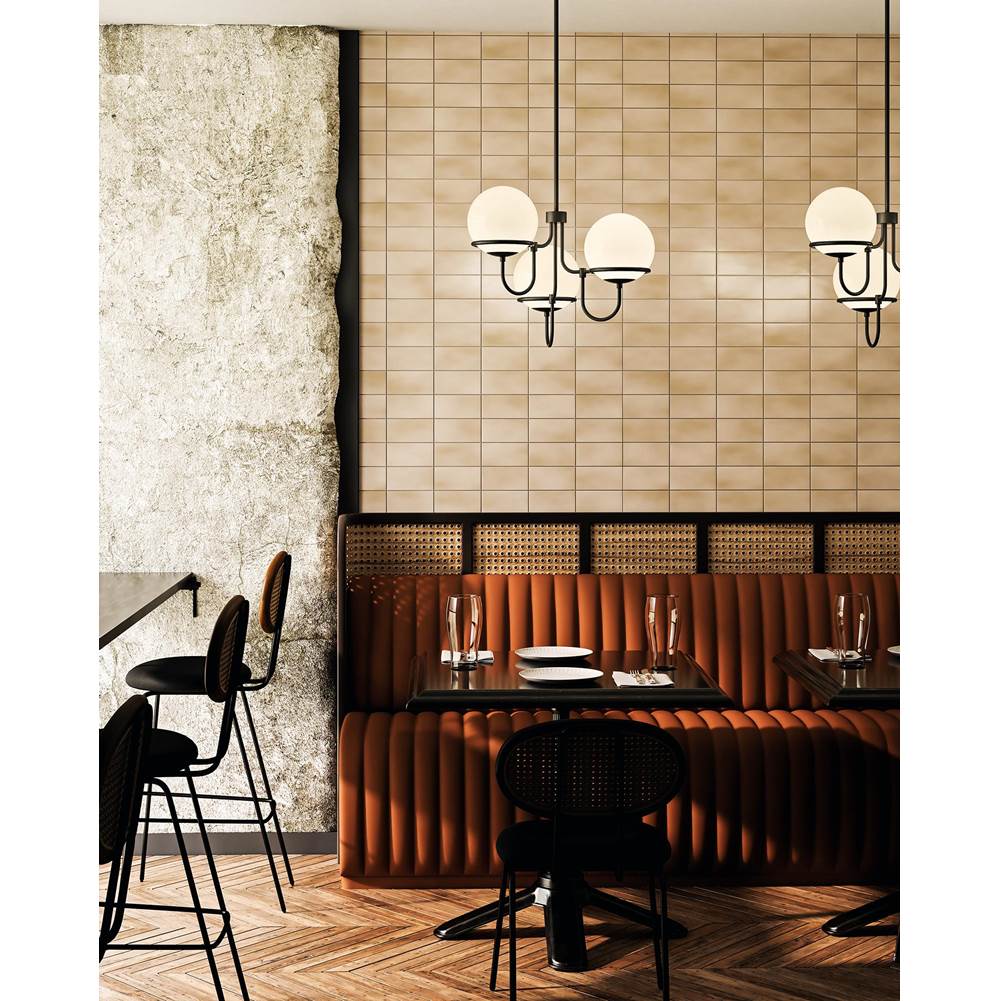 Alora Lighting CH458323MBOP Matte Black,Opal Glass Alba 23-in Matte Black/opal Glass 3 Lights Chandelier Image 2