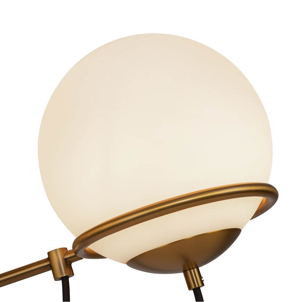 Alora Lighting CH458632AGOP Aged Gold,Opal Glass Alba 32-in Aged Brass/opal Glass 6 Lights Chandelier Image 2