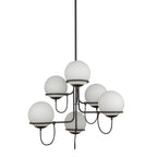 Alora Lighting CH458632MBOP Matte Black,Opal Glass Alba 32-in Matte Black/opal Glass 6 Lights Chandelier Image 3