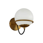 Alora Lighting Alba 7-in Aged Brass/opal Glass 1 Light Wall Vanity