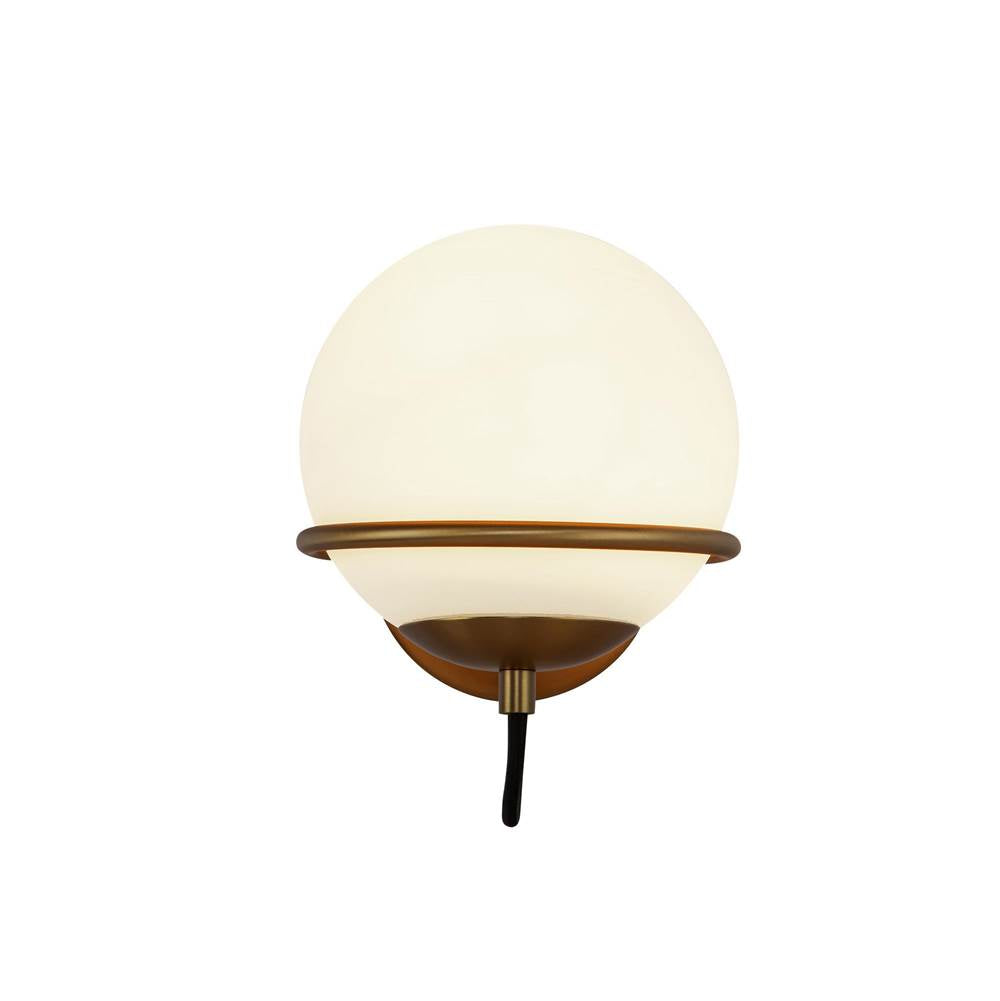 Alora Lighting WV458107AGOP Aged Gold,Opal Glass Alba 7-in Aged Brass/opal Glass 1 Light Wall Vanity Image 4