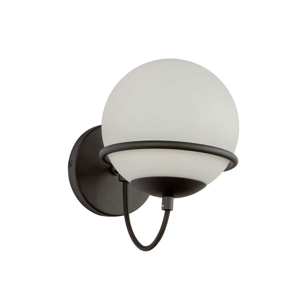 Alora Lighting Alba 7-in Aged Brass/opal Glass 1 Light Wall Vanity