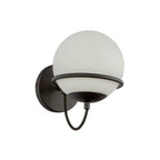 Alora Lighting Alba 7-in Aged Brass/opal Glass 1 Light Wall Vanity