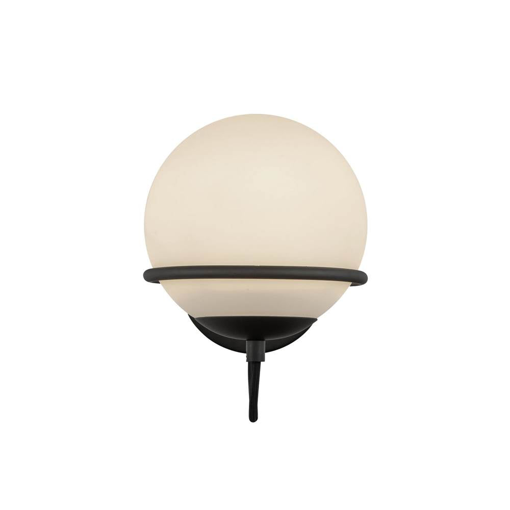 Alora Lighting WV458107MBOP Matte Black,Opal Glass Alba 7-in Matte Black/opal Glass 1 Light Wall Vanity Image 4