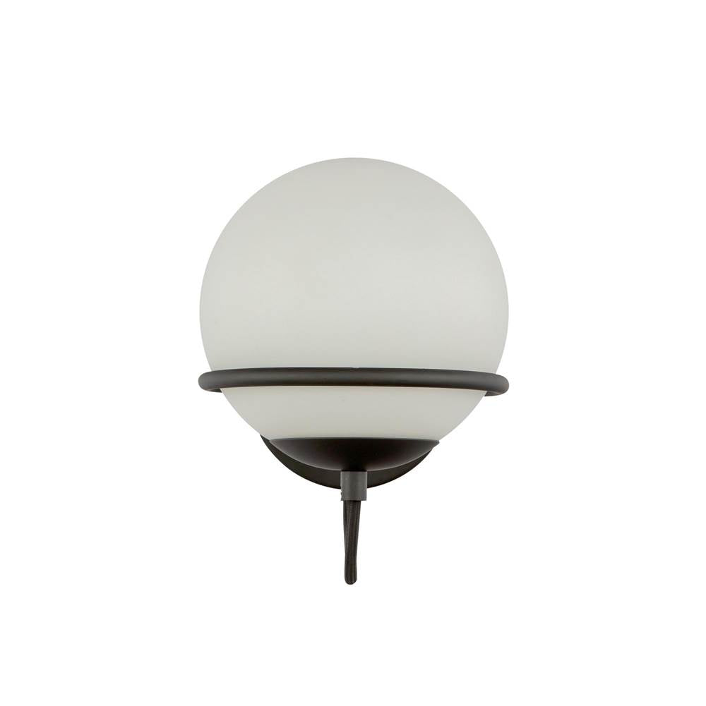 Alora Lighting WV458107MBOP Matte Black,Opal Glass Alba 7-in Matte Black/opal Glass 1 Light Wall Vanity Image 3