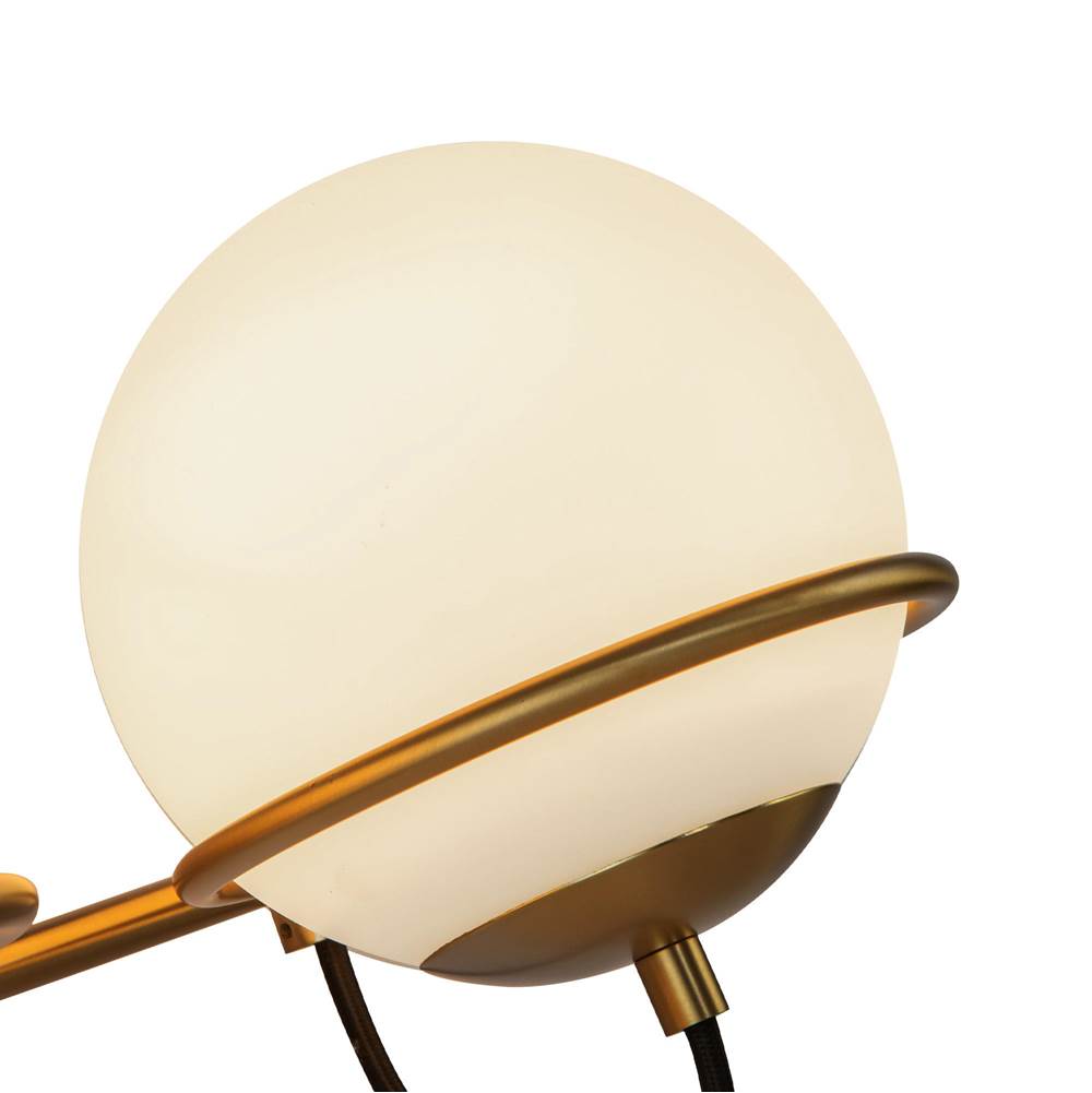 Alora Lighting WV458324AGOP Aged Gold,Opal Glass Alba 24-in Aged Brass/opal Glass 3 Lights Wall Vanity Image 2