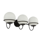Alora Lighting Alba 24-in Aged Brass/opal Glass 3 Lights Wall Vanity