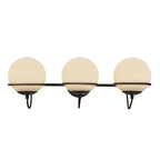 Alora Lighting WV458324MBOP Matte Black,Opal Glass Alba 24-in Matte Black/opal Glass 3 Lights Wall Vanity Image 4