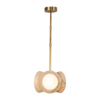 Alora Lighting Alonso 13-in Vintage Brass/alabaster Led Pendant