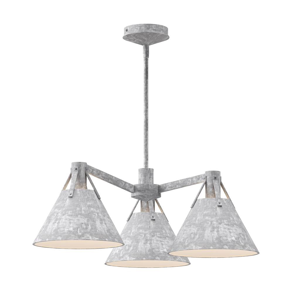 Alora Lighting Archer 25-in Matte Black 3 Lights Chandeliers