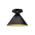 Alora Lighting Archer 7-in Matte Black 1 Light Flush Mount