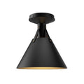 Alora Lighting Archer 10-in Matte Black 1 Light Flush Mount
