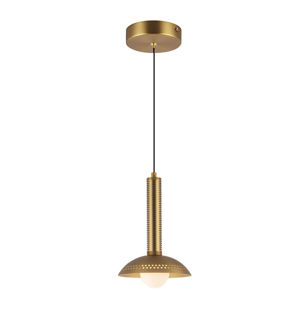 Alora Lighting PD616109BGOP-UNV Brushed Gold,Opal Glass Arden 9-in Brushed Gold/opal Glass Led Pendant Image 1