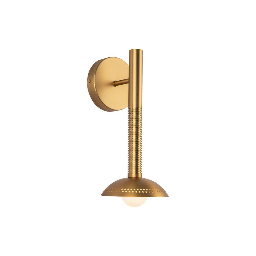 Alora Lighting WV616114BGOP-UNV Brushed Gold,Opal Glass Arden 14-in Brushed Gold/opal Glass Led Wall/vanity Light Image 1
