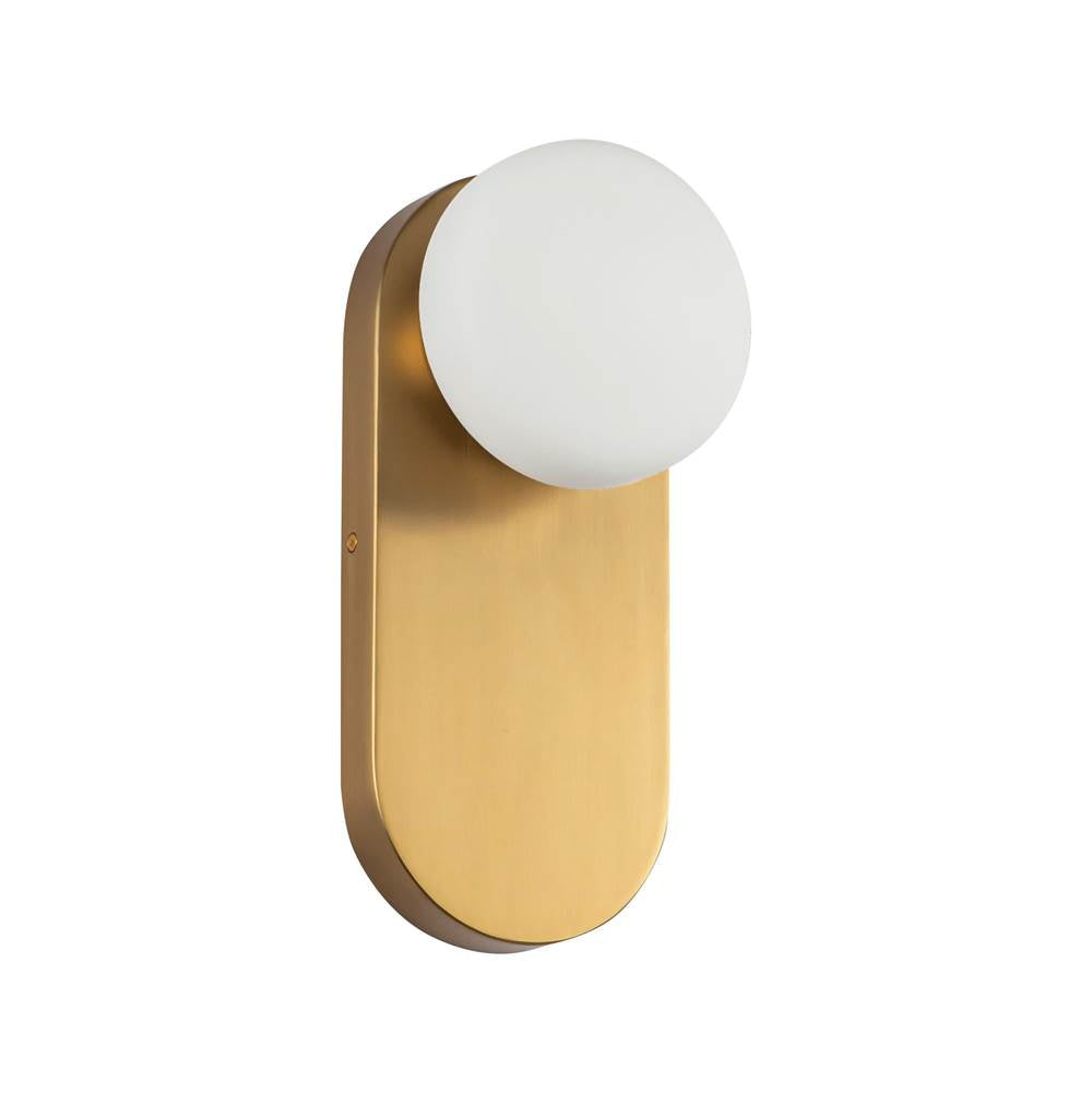 Alora Lighting Ariel 12-in Brushed Gold/opal Glass Socket Wall/vanity Light