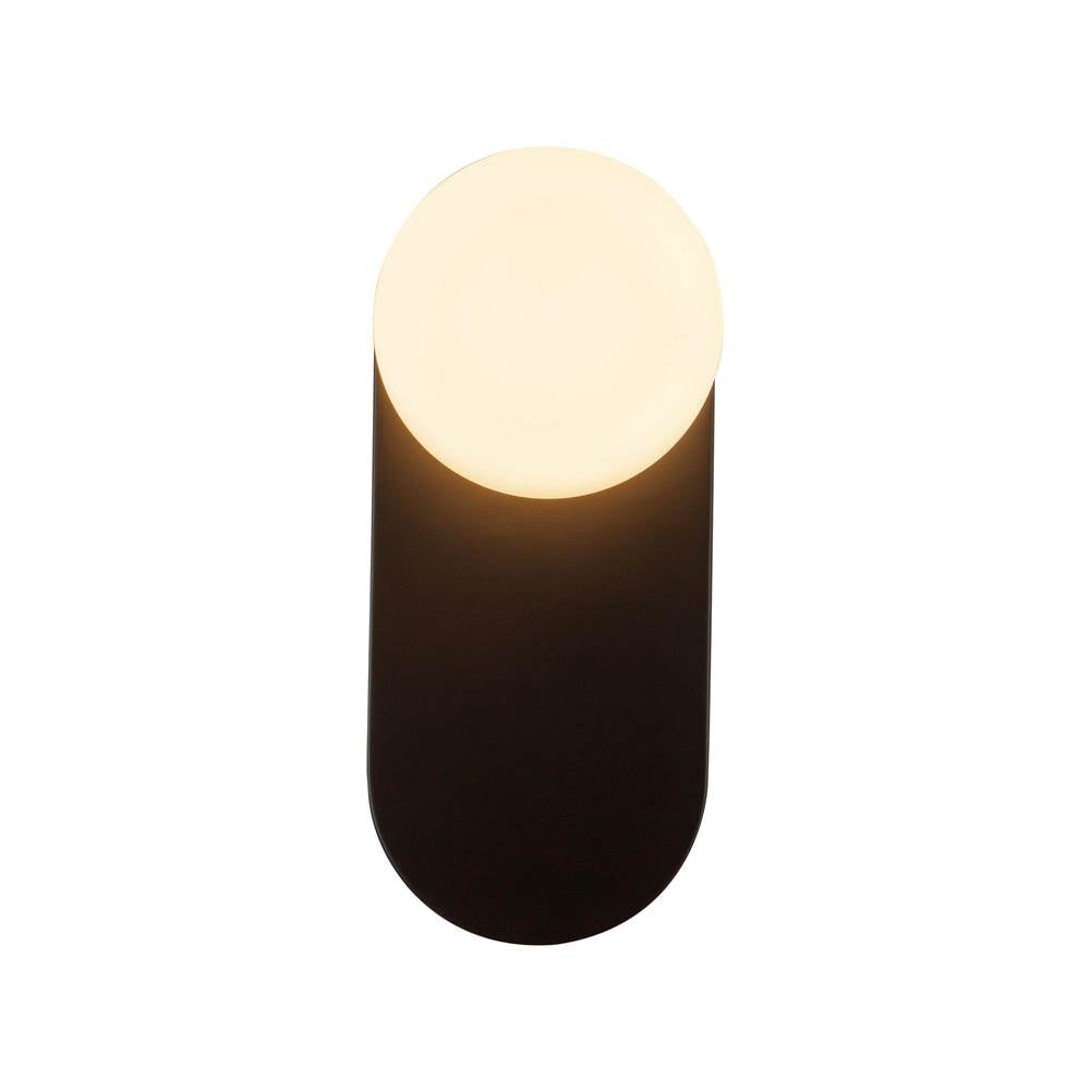 Alora Lighting WV425112MBOP Matte Black,Opal Glass Ariel 12-in Matte Black/opal Glass Socket Wall/vanity Light Image 4