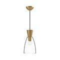 Alora Lighting Arlo 7-in Brushed Gold/clear Glass 1 Light Pendant