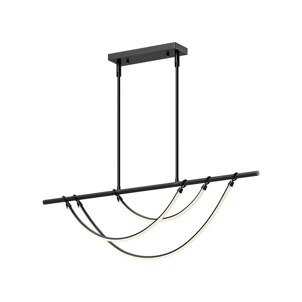 Alora Lighting Aryas 48-in Urban Bronze Led Linear Pendant