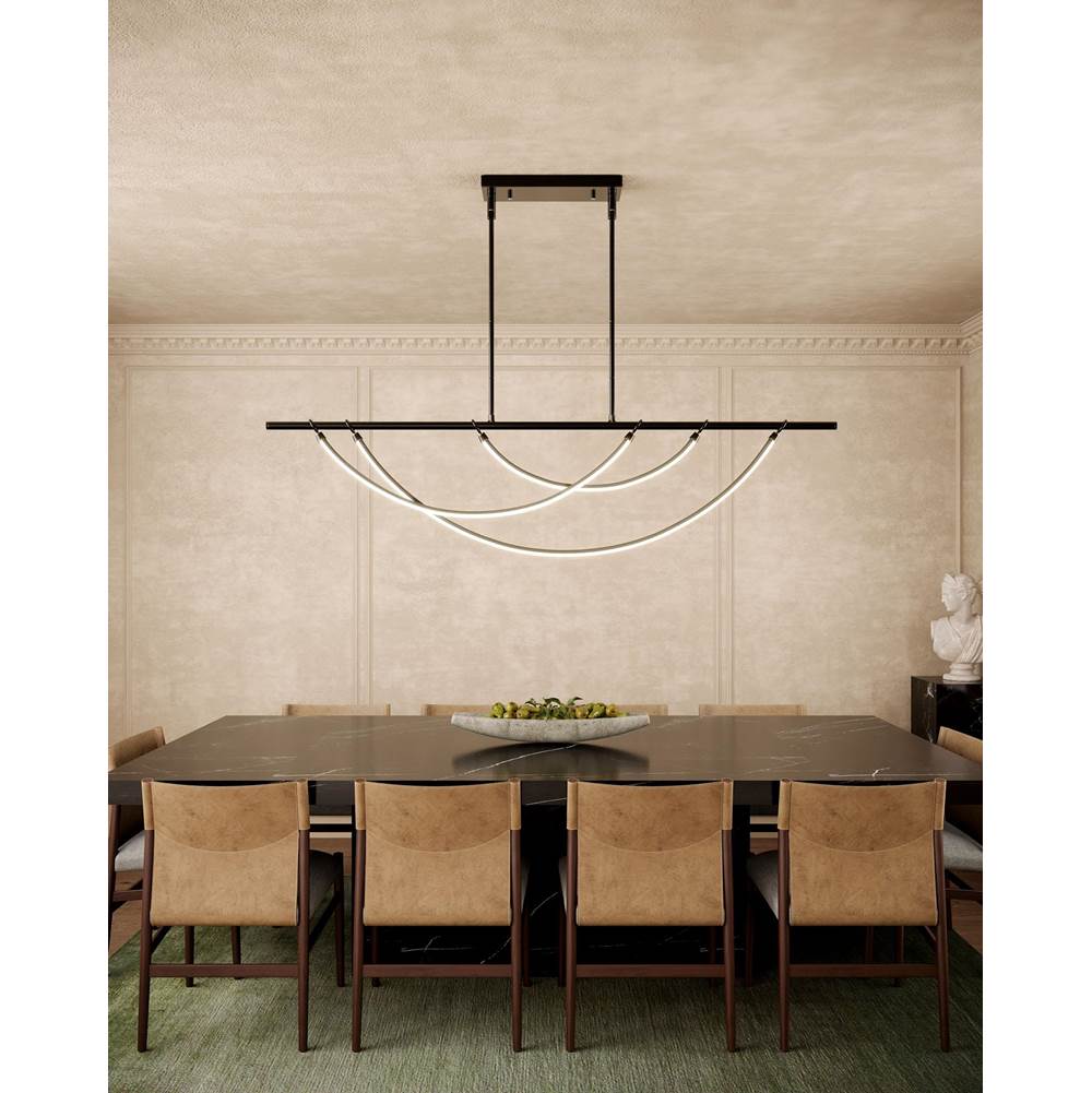 Alora Lighting Aryas 60-in Urban Bronze Led Linear Pendant