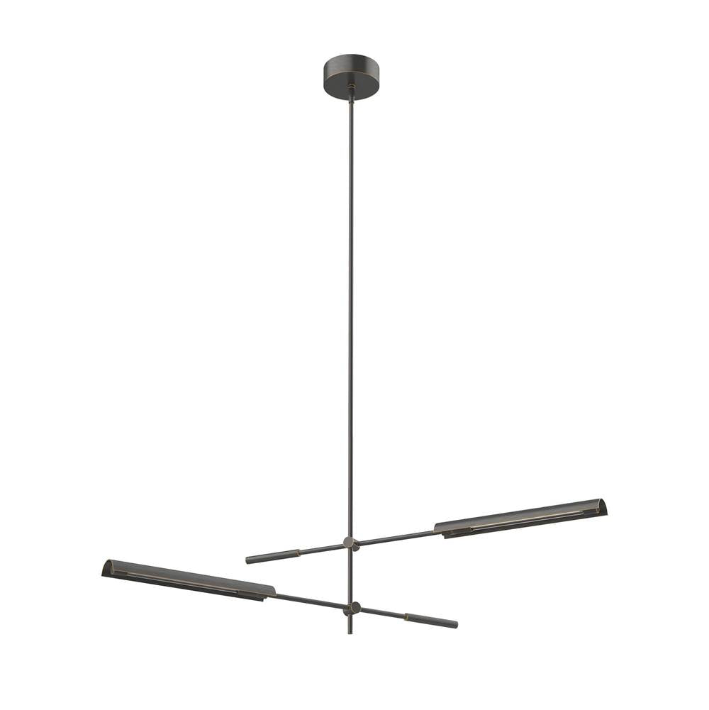 Alora Lighting Astrid 2 Head Metal Shade/urban Bronze Led Multi Pendant