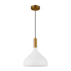 Alora Lighting Belleview 12-in Aged Gold/clear Glass 1 Light Pendant