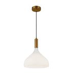 Alora Lighting PD532312AGOP Aged Gold,Opal Glass Belleview 12-in Aged Brass/opal Glass 1 Light Pendant Image 5