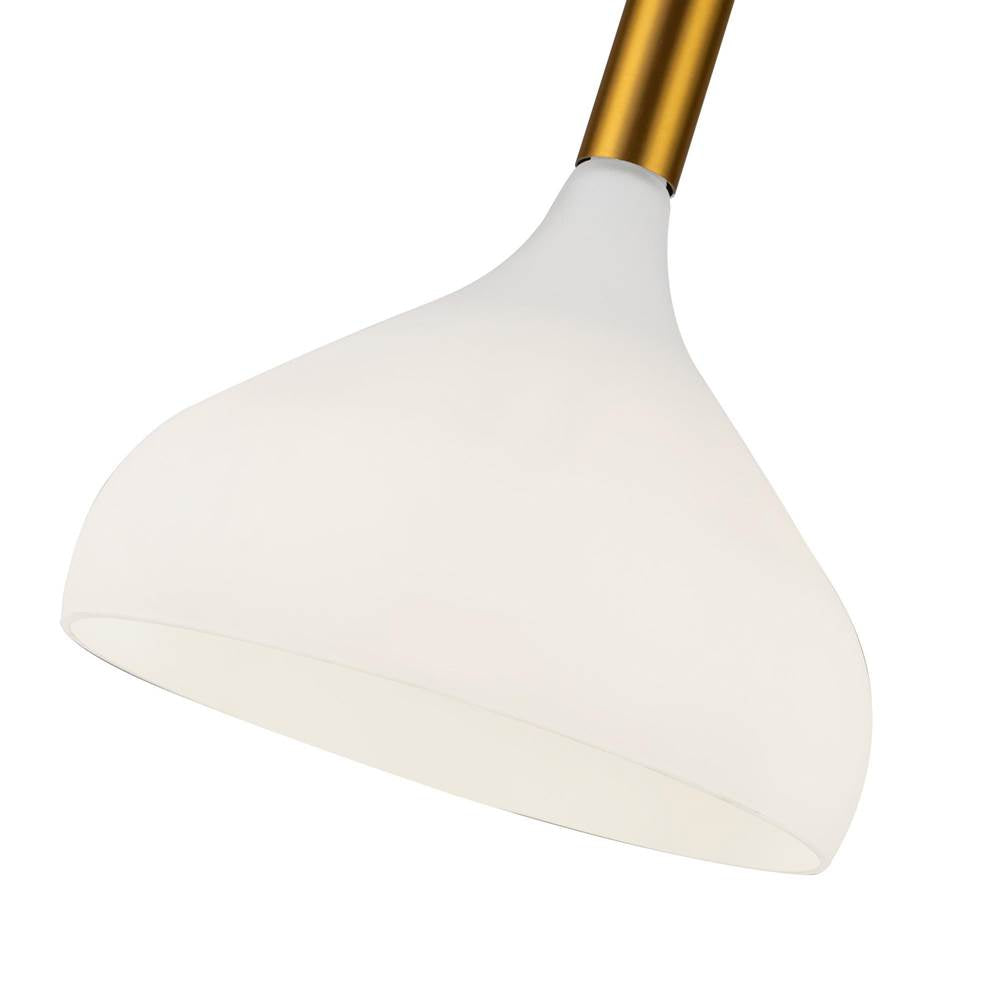 Alora Lighting PD532312AGOP Aged Gold,Opal Glass Belleview 12-in Aged Brass/opal Glass 1 Light Pendant Image 3