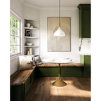 Alora Lighting PD532312AGOP Aged Gold,Opal Glass Belleview 12-in Aged Brass/opal Glass 1 Light Pendant Image 2