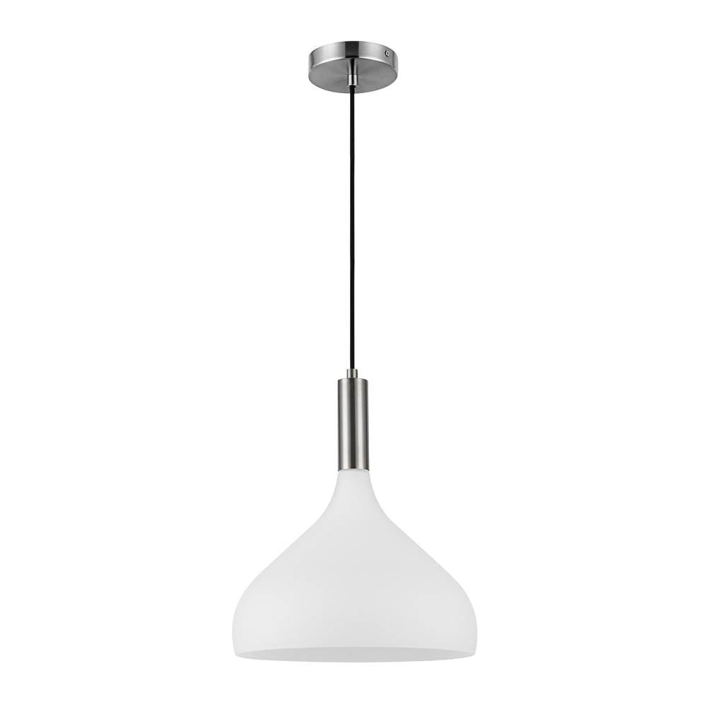Alora Lighting Belleview 12-in Aged Gold/clear Glass 1 Light Pendant